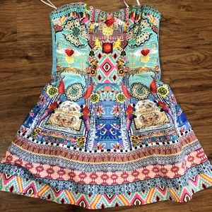 Camilla Multicolor Strapless Dress